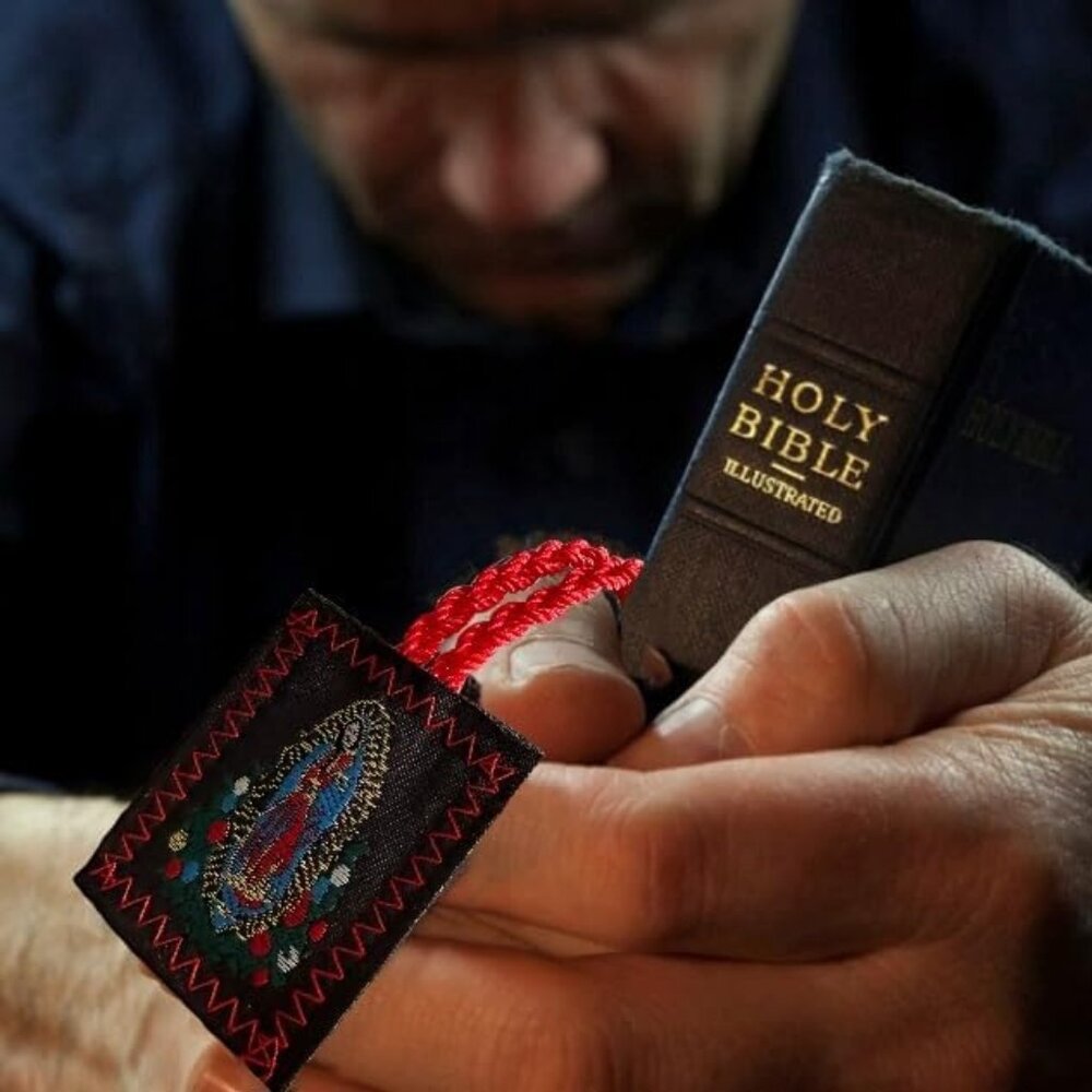 3 Pack Brown Escapulario De La Virgen Del Carmen, Green San Judas Tadeo Escapula - Picture 8 of 8